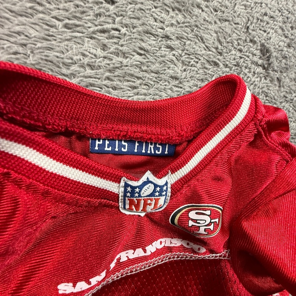 Pets First NFL San Francisco 49ers Dog Jersey #00 Red Mesh Pet M - Picture 3 of 6